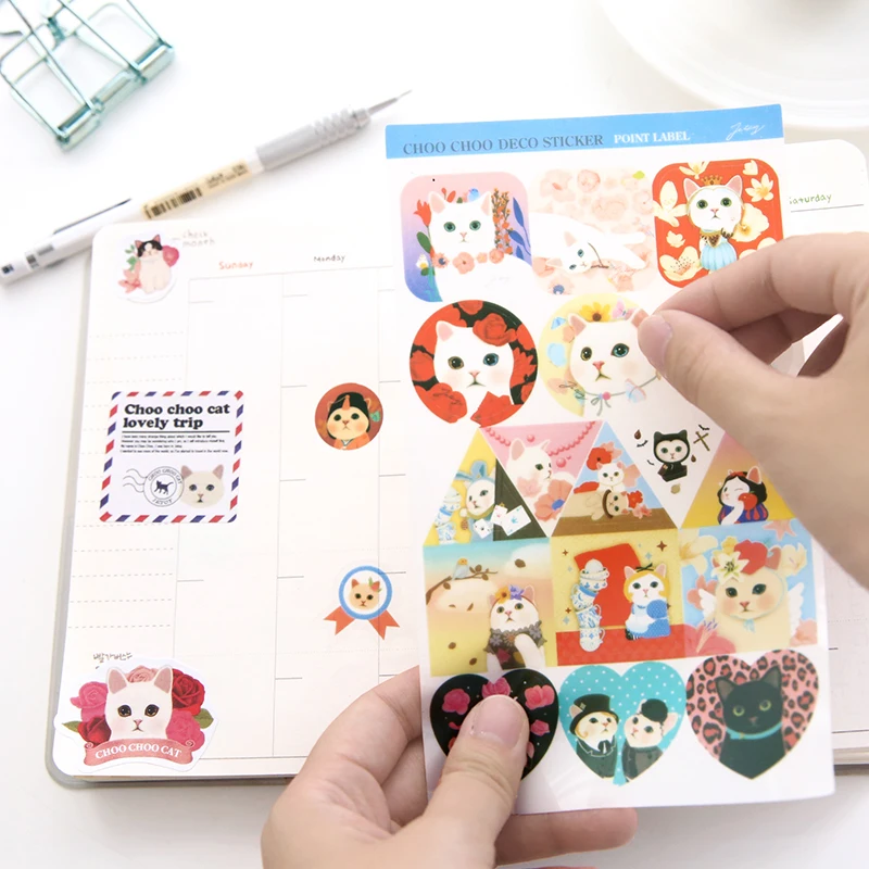 8 Простыни Детские/Pack корейский Jetoy Kawaii милые котята кошка украшения Стикеры