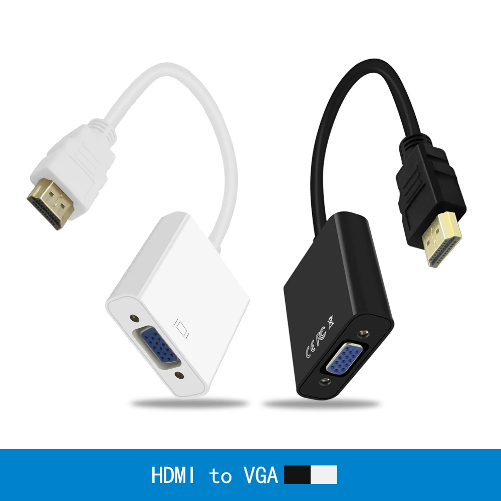 Адаптер-конвертер VGA совместимый с HDMI кабель для компьютера ноутбука планшета 1080p
