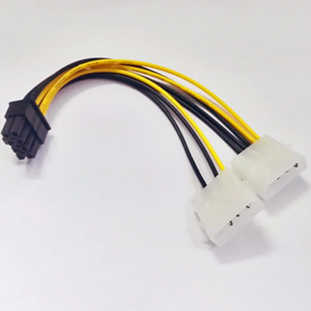 18 см 8Pin двойной 4Pin видеокарта Мощность шнур Y Форма 8 Pin PCI Express Dual Core 4 контактный Molex