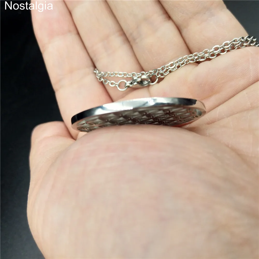 Ностальгия цветок жизни Мандала кулон Священная Геометрия Мужская нержавеющая