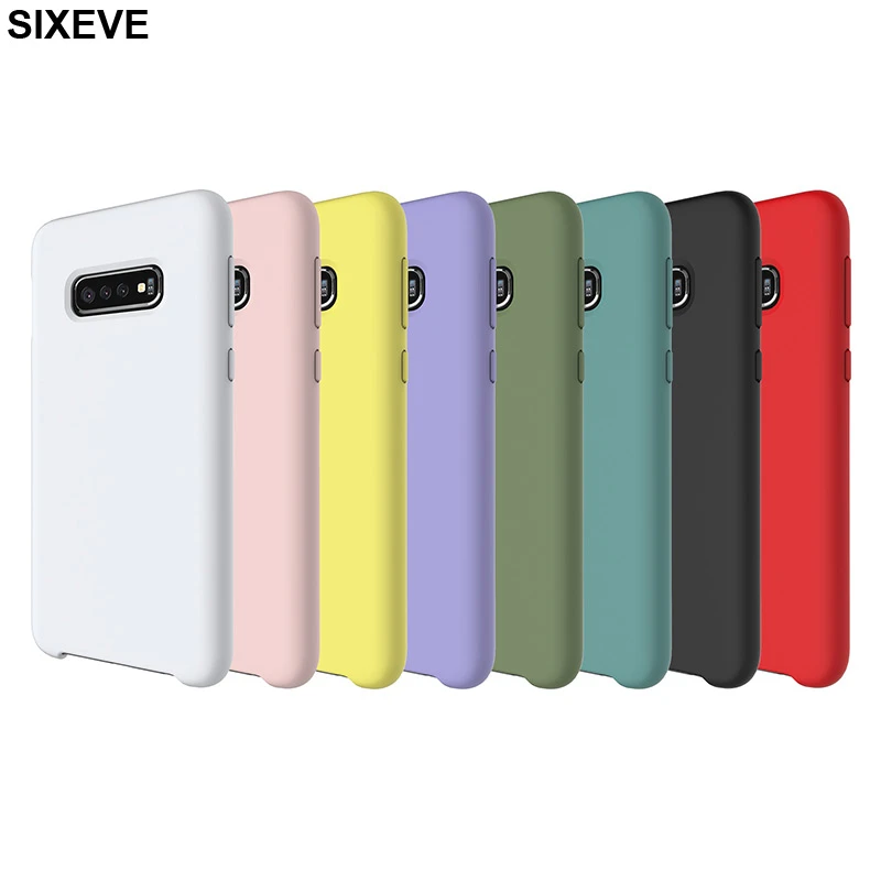 Роскошный жидкий силиконовый чехол для samsung Galaxy S10 Lite S10e samsung S8 S9 Plus Note 8 9, шелковистый мягкий чехол SM