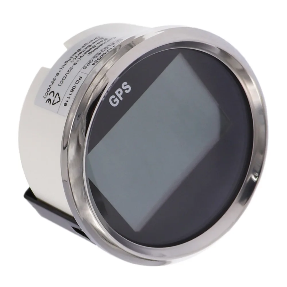 85 мм Цифровой лодочный мотоцикл Автомобильный датчик скорости 0 ~ 999 узлов MPH км/ч