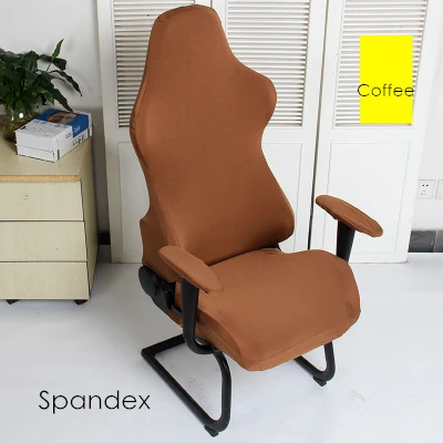 Coffe Spandex 4 шт./компл. эластичный подлокотник для стула колодки+ крышка стула теплый Lambswool компьютерные Чехлы для стула для офиса дома чехол для кресла - Цвет: Coffe Spandex