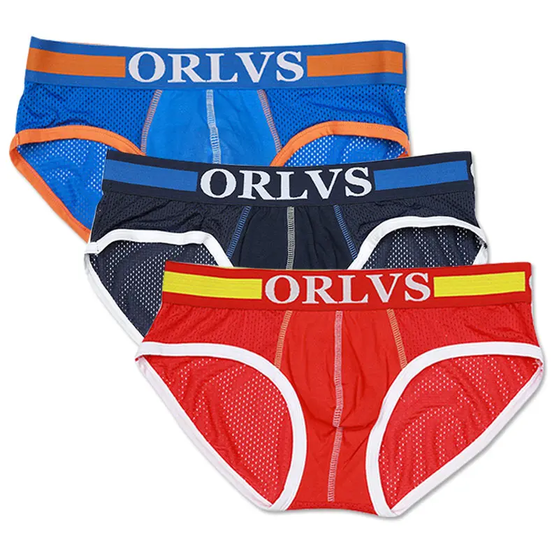 Мужское нижнее белье трусы ORLVS Сетчатое для мужчин мужские пениса из хлопка и