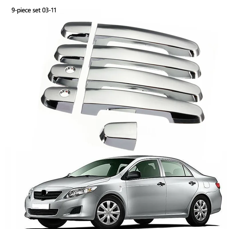 

9 PCS Chrome Door Handle Cover For Toyota RAV4 Prius Camry Yaris Corolla 03-11