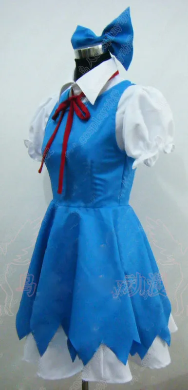 Костюм для косплея Touhou Project Cirno полный комплект платье индивидуальный пошив