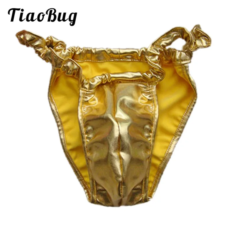 Горячая Распродажа мужское нижнее белье TiaoBug из искусственной кожи эластичные