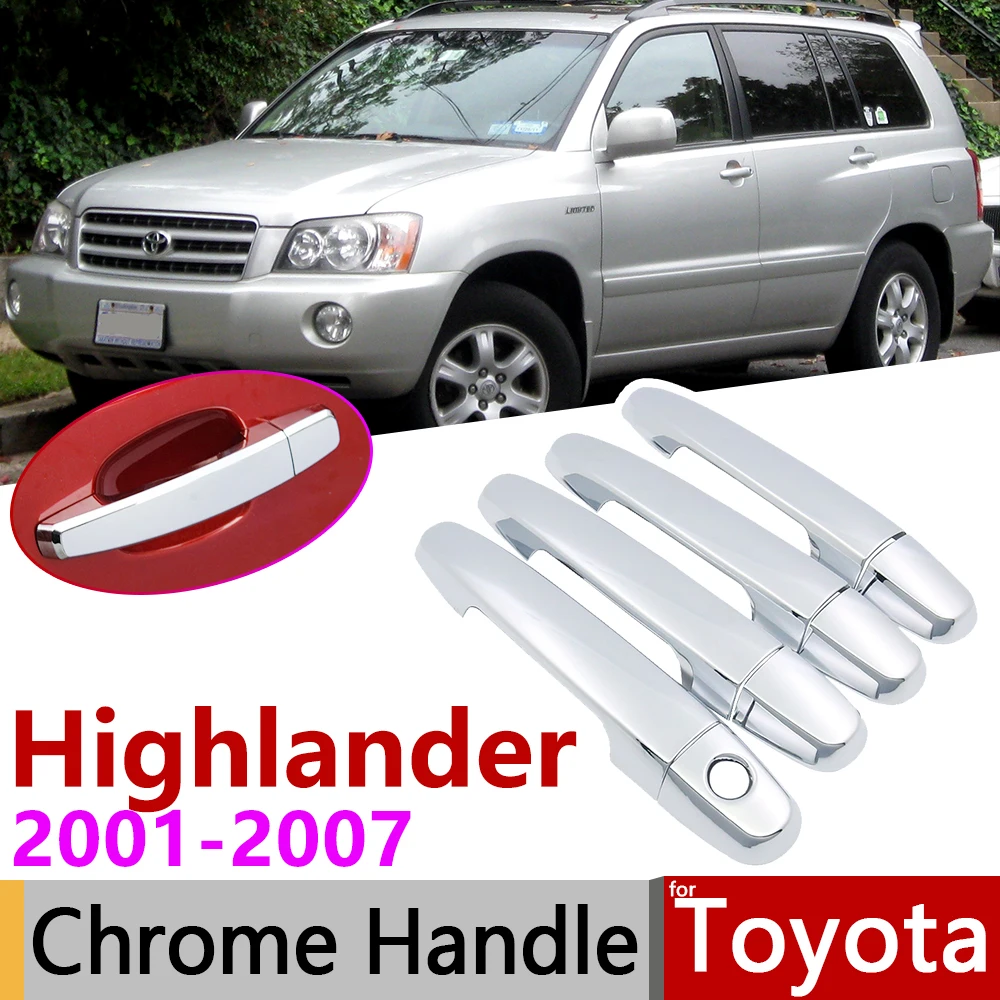 Хромированная накладка на дверную ручку для Toyota Highlander XU20 2001 ~ 2007 автомобильные