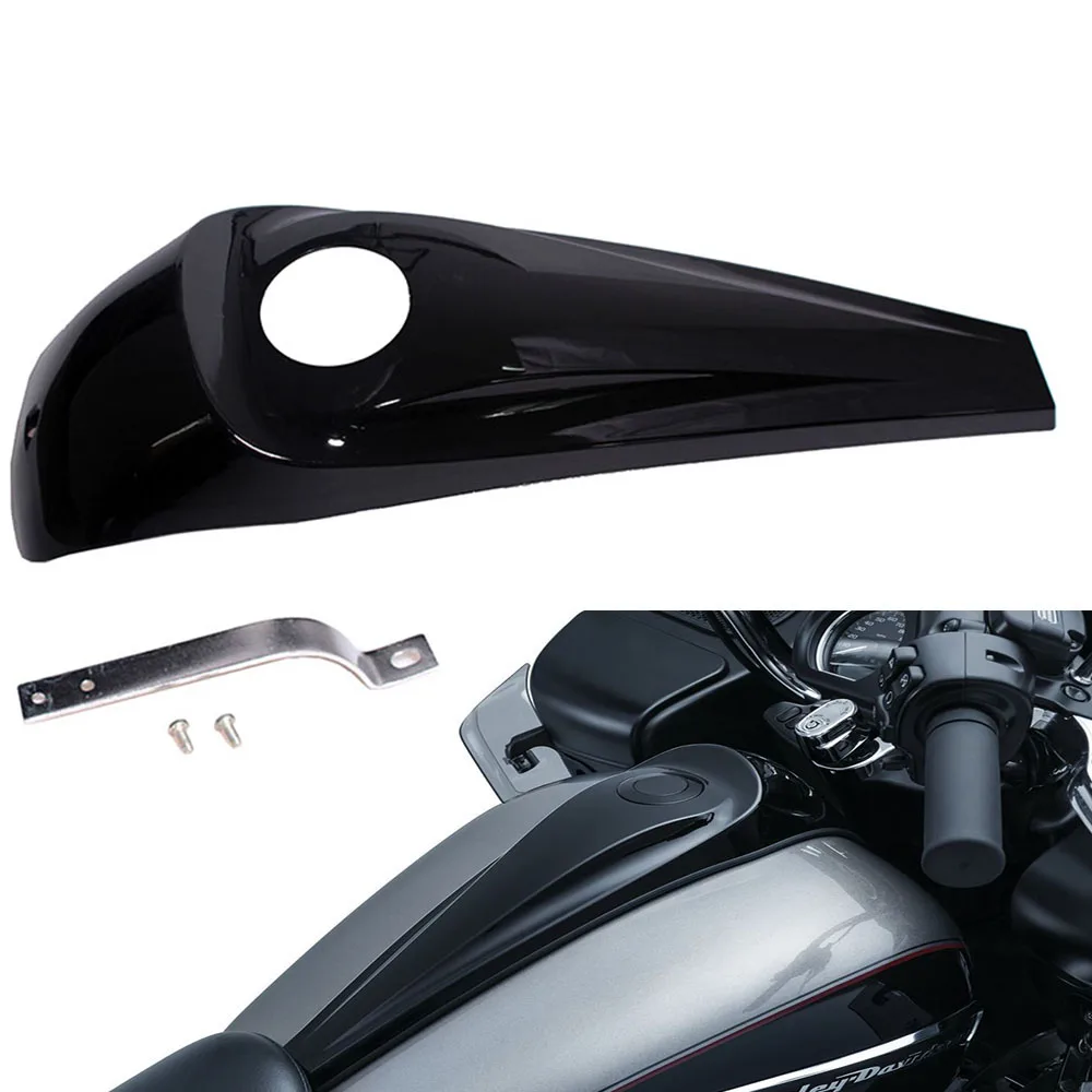 Black Smooth fuel Dash Console Lock Cover For Harley Street/Road Glide 2008-2017 Fuel Tank Cove | Автомобили и мотоциклы