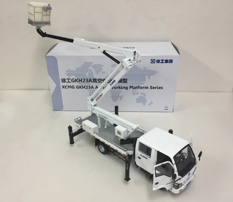 1/35 XCMG GKH23A восходящая спасательная машина воздушная Рабочая платформа белая