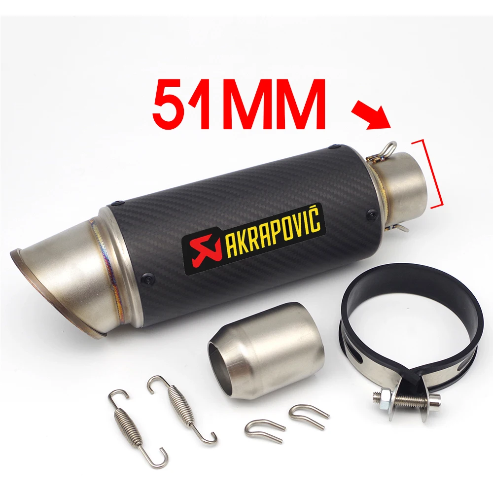 Akrapovic выхлопной мотоцикл db killer 51/61 мм для Aprilia shiver 750 ducati monster 600 goldwing 1800 honda yamaha fz6 выхлопной - Цвет: B Sticker 51mm