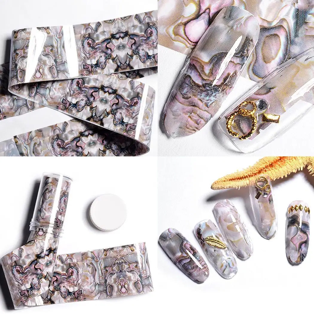 Стикер для дизайна ногтей термопереводной рисунок Необычные 7 г раковины как