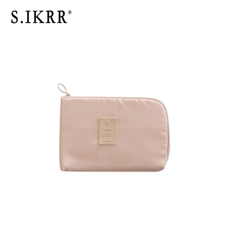 Style1-Beige S. IKRR Женская портативная дорожная сумка, упаковка кубиков, многофункциональные аксессуары, Цифровое зарядное устройство, органайзер, маленькая сумка, многоцветная - Цвет: Style1-Beige