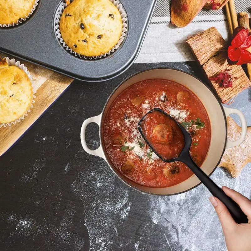 

Silicone Spatula Heat-resistant Soup Spoon Tong Non-stick Special Cooking Shovel Oil Brush Kitchen Utensils Set Bakery Tools
