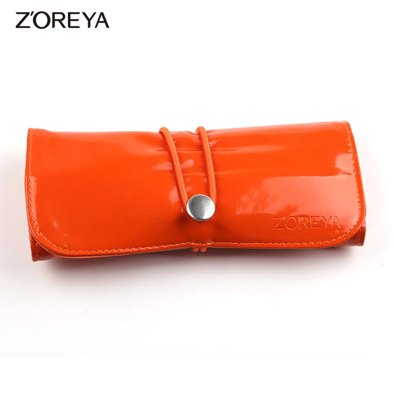 Orange Бренд Zoreya 9 шт./компл. конский волос набор кистей для макияжа овальные макияжные кисти, как макияж кисти Brochas для Косметическая Кисточка Комплект кисти для макияжа - Handle Color: Orange