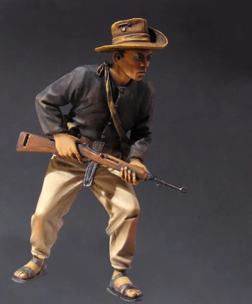 Масштаб 1/35 Неокрашенная фигурка из смолы коллекционная бойца Вьетнама|Наборы
