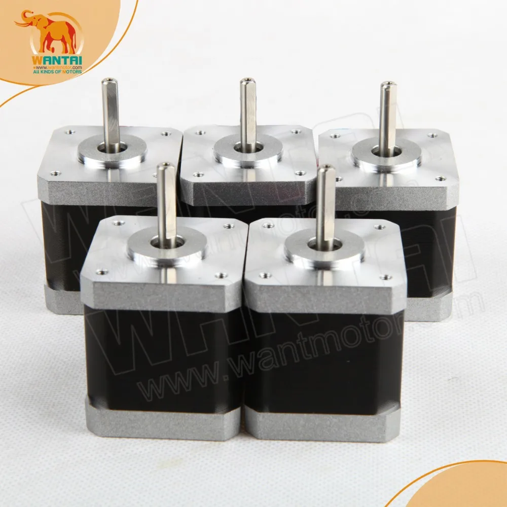 Шаговый двигатель Wantai 42BYGHW811P1 плоские валы Nema 17 шаговый 4800 г. См/70OZ IN 2.5A 2 фазный