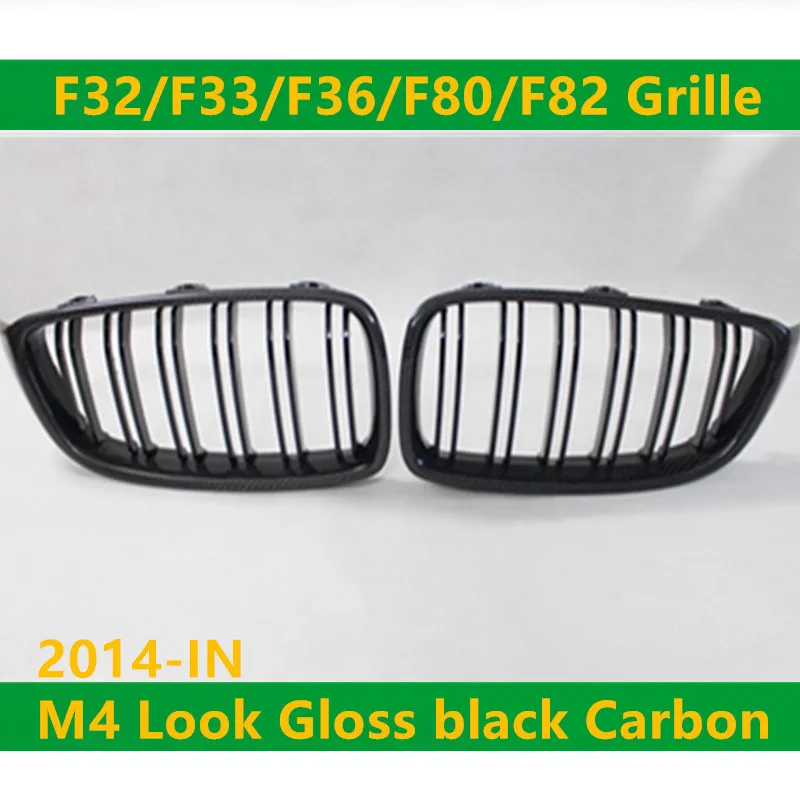 F32 F33 Передняя решетка для почек из углеродного волокна BMW M4 F82 M3 F80 F83 2014 + 428i 420i