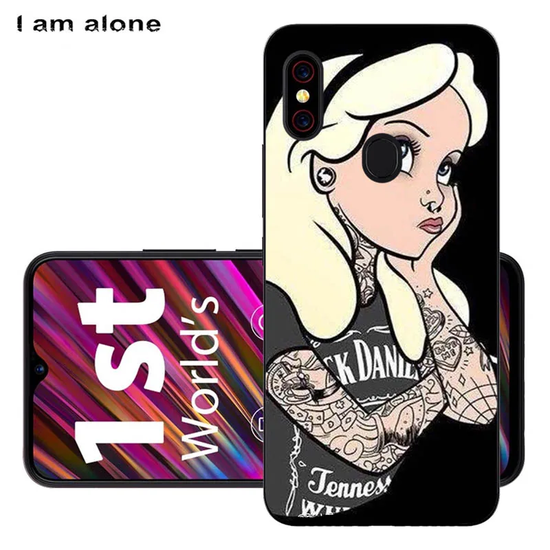 Чехлы для телефонов I am alone для Umidigi F1/F1 Play 6,3 дюймов черный мягкий ТПУ мобильный Модный чехол с принтом для Umidigi F1 сумки