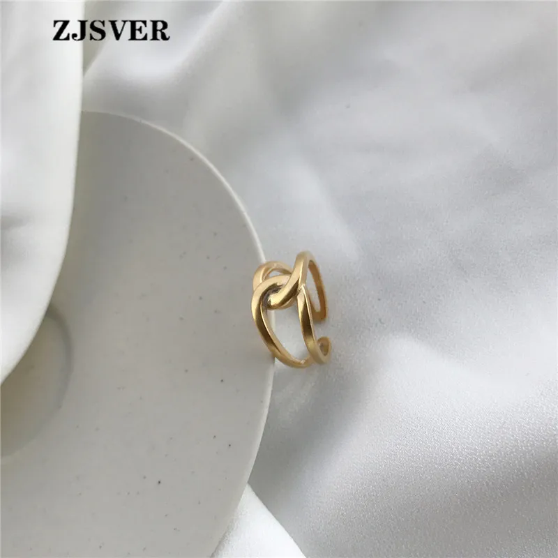 ZJSVER корейские ювелирные изделия кольца из стерлингового серебра 925 золотой
