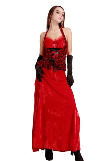 

Little Red Riding Hood cosplay role-playing carnival sexy suit party costume dress+cloak+gloves set halloween fashion women DS