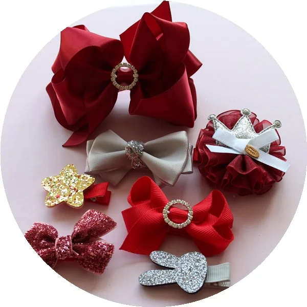 1 комплект бант для девочек милый заколка волос принцессы аксессуары лента