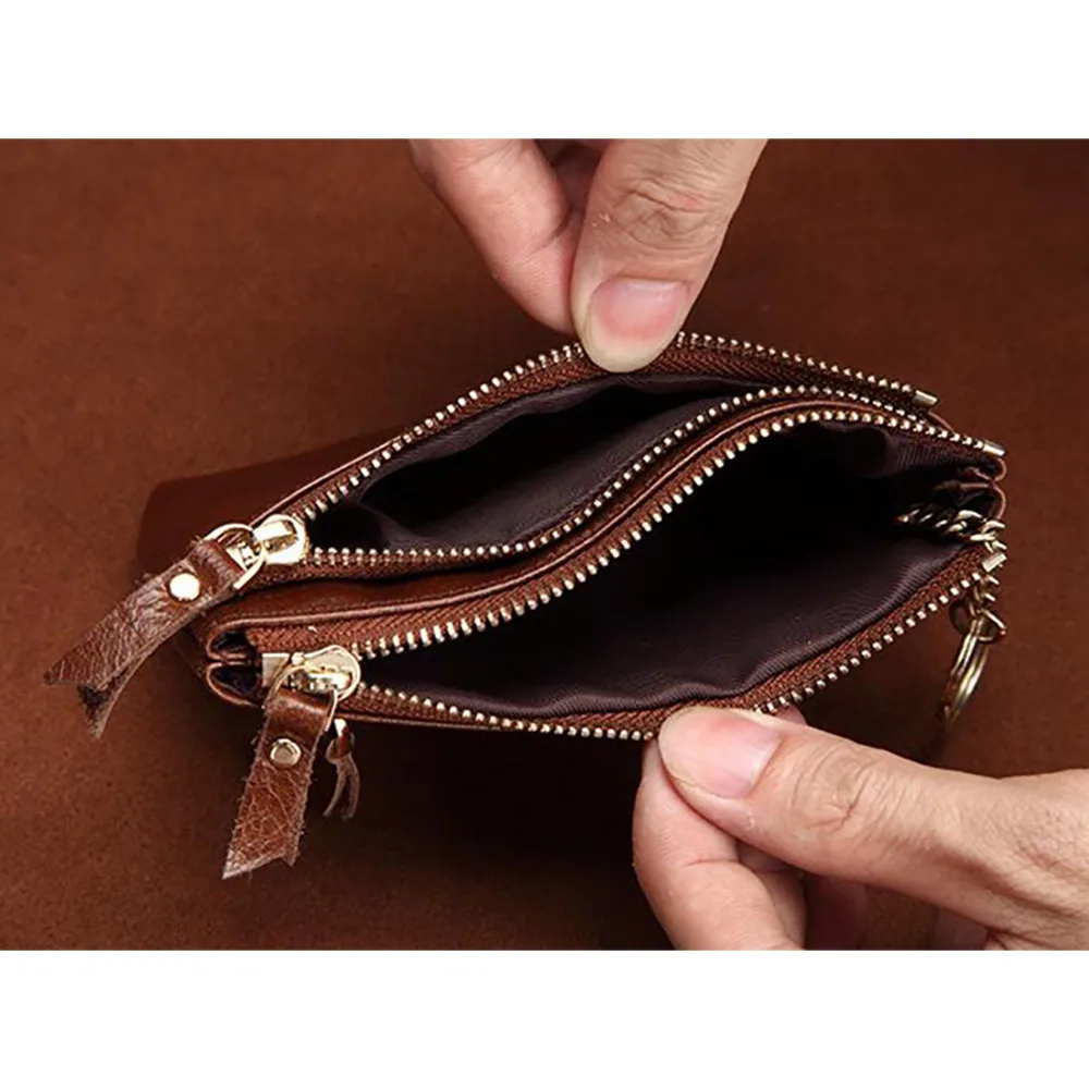 Для женщин масло воск теплые короткие брелок-кольцо для сумки отделение монет