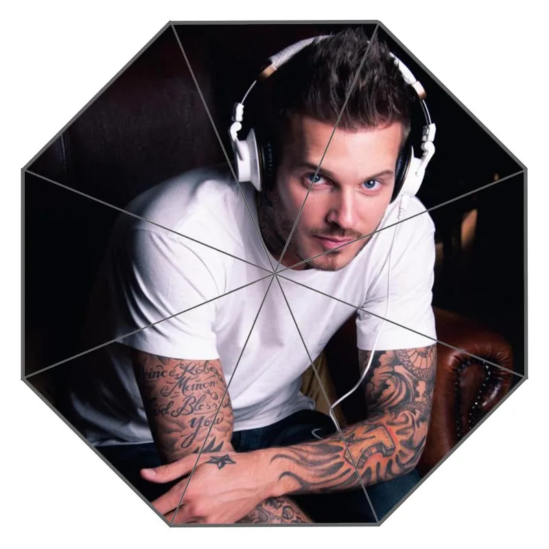 Umbrella Изготовленный на заказ m pokora Зонт с произведением искусства солнечный и дождливый солнцезащитный зонт Анти-УФ# QAZ098K - Цвет: Umbrella