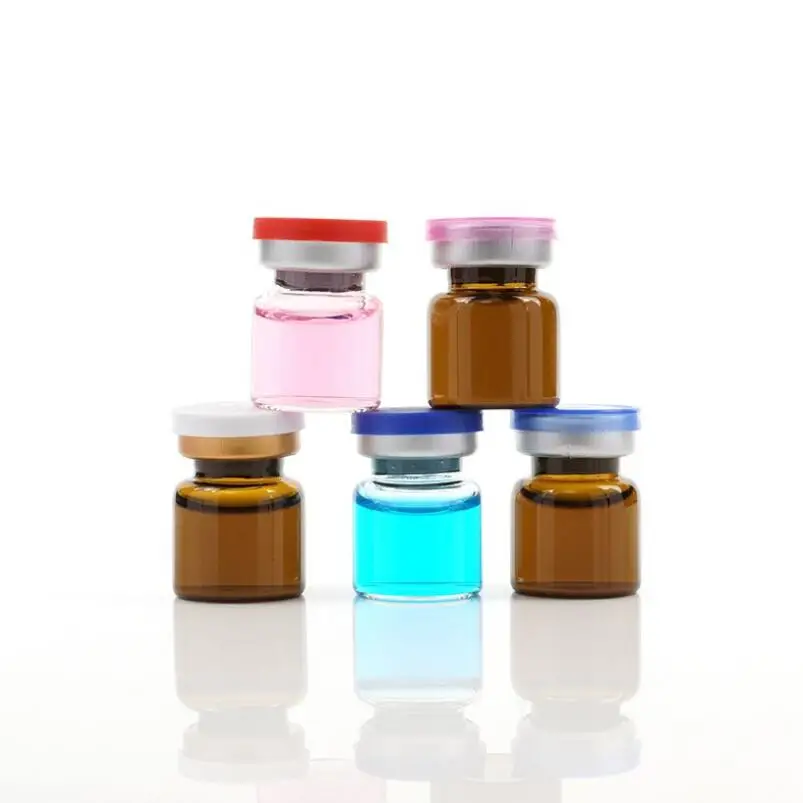 

Пустые милые мини-стеклянные бутылочки 500*6 мл, флаконы, банки, контейнеры с откидной крышкой, бутиль, Силиконовая пробка