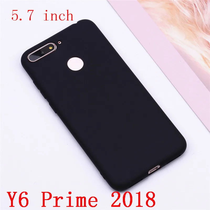 Black Huawei Y6 Мягкий силиконовый чехол, карамельный цвет, чехол для huawei Y6 PRIME, милые Чехлы, TPU, задняя крышка, huawei Y6 Prime, чехол s - Цвет: Black