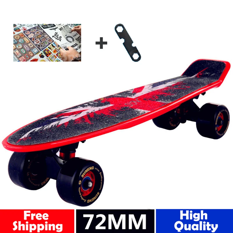 

2019 New globe peny board original complete Skateboard griptape Retro Mini Skate long board cruiser longboard 72mm big wheels