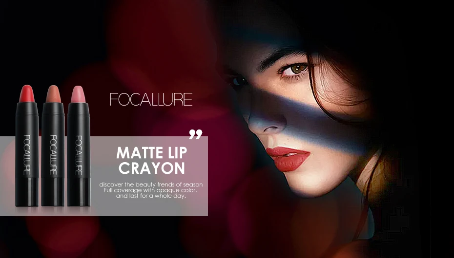 FOCALLURE 12 цветов Матовая Косметическая Помада водостойкая красота губы макияж легко носить матовая помада Sitck карандаш