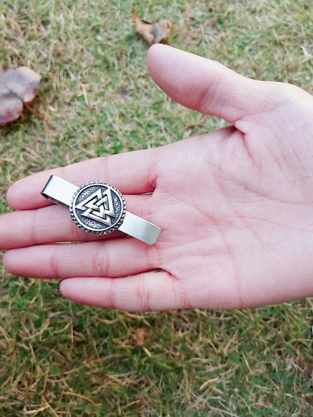 Скандинавский Викинг Valknut Amulet зажимы для галстука из нержавеющей стали мужчин и