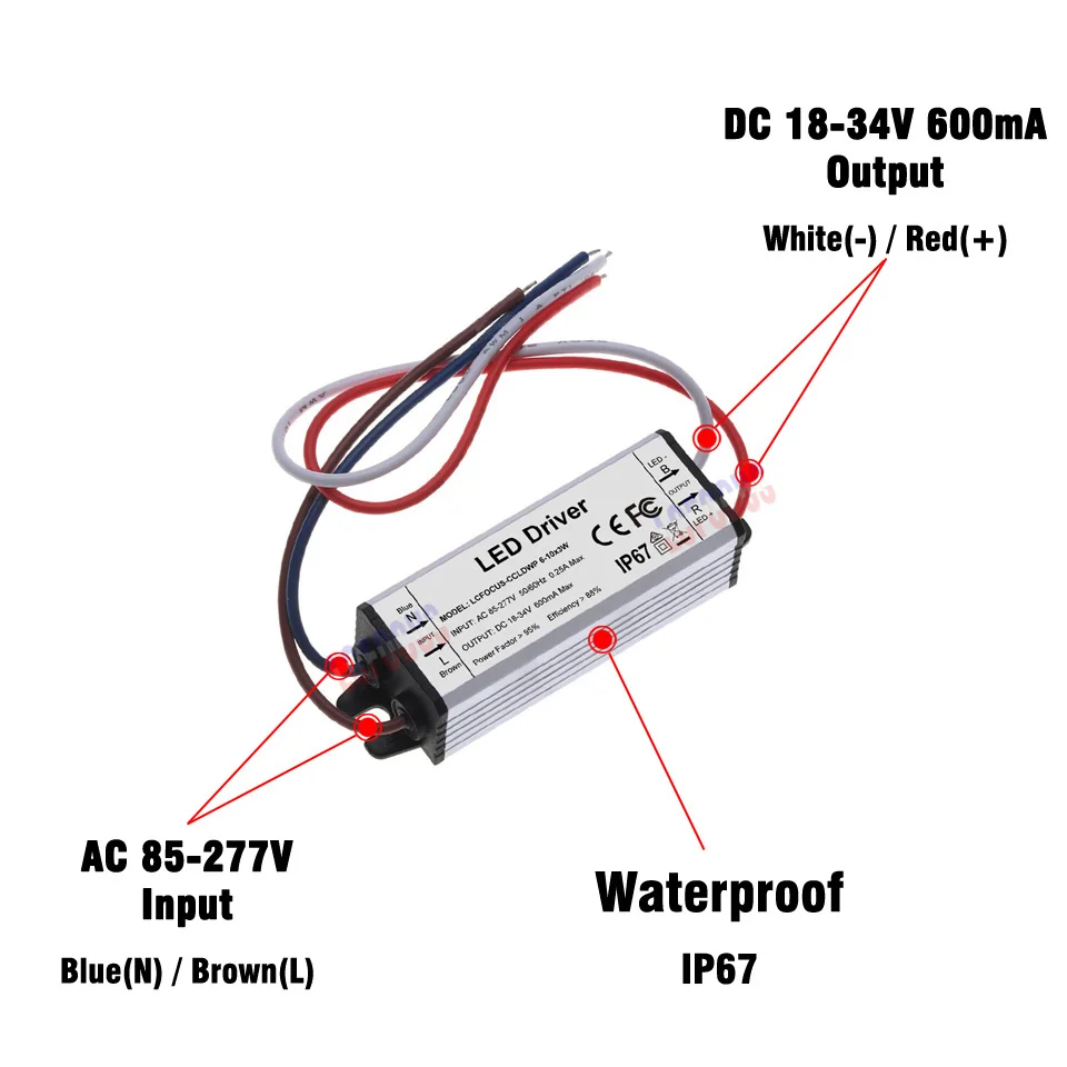 Драйвер для светодиодного освещения водонепроницаемый трансформатор
