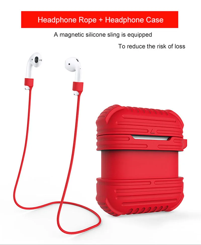 IKSNAIL силиконовый чехол для Apple Airpods, чехол для наушников, ремешок для наушников, беспроводные Bluetooth наушники, защитный чехол для наушников Air Pods