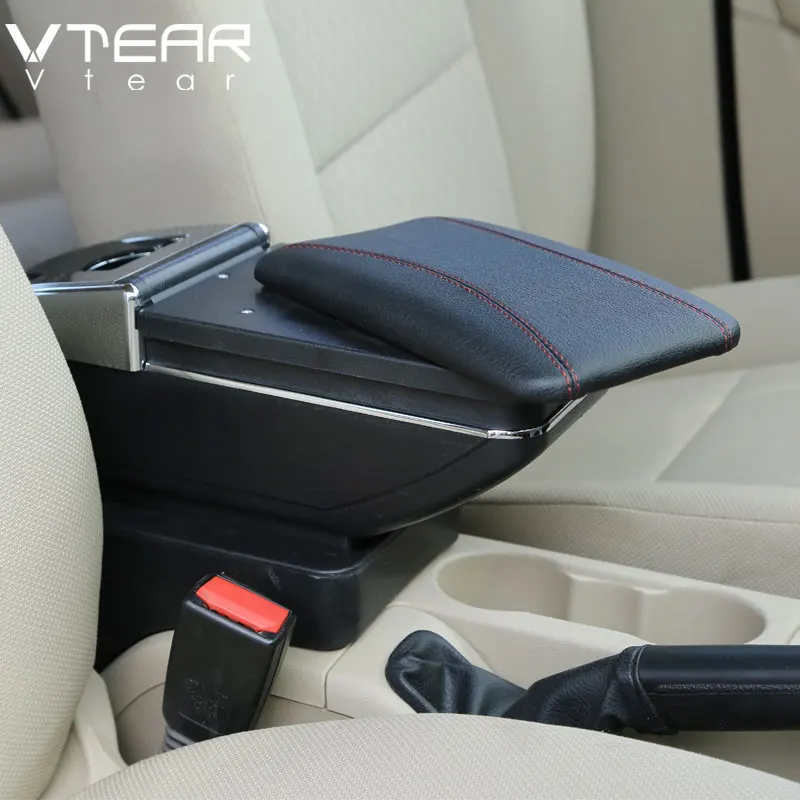Right side Red Vtear для mitsubishi Attrage Mirage подлокотник коробка центральный магазин содержимое коробка продукты интерьер подлокотник хранения аксессуары Запчасти - Название цвета: Right side Red