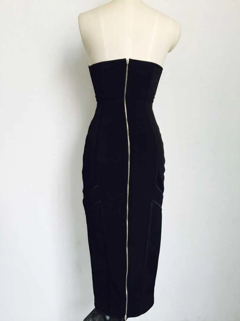 Сексуальное черное женское платье без бретелек|women dress|black women dressblack woman |