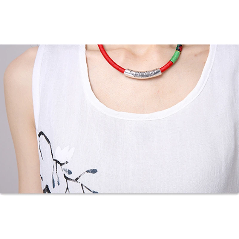 Большие размеры свободное повседневное пляжное платье без рукавов с чернильным