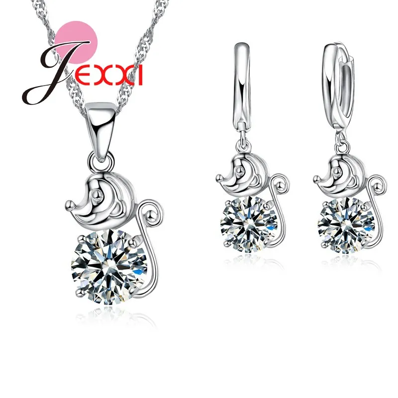 

Комплект из колье и серёг, из серебра 925 пробы, с фианитами