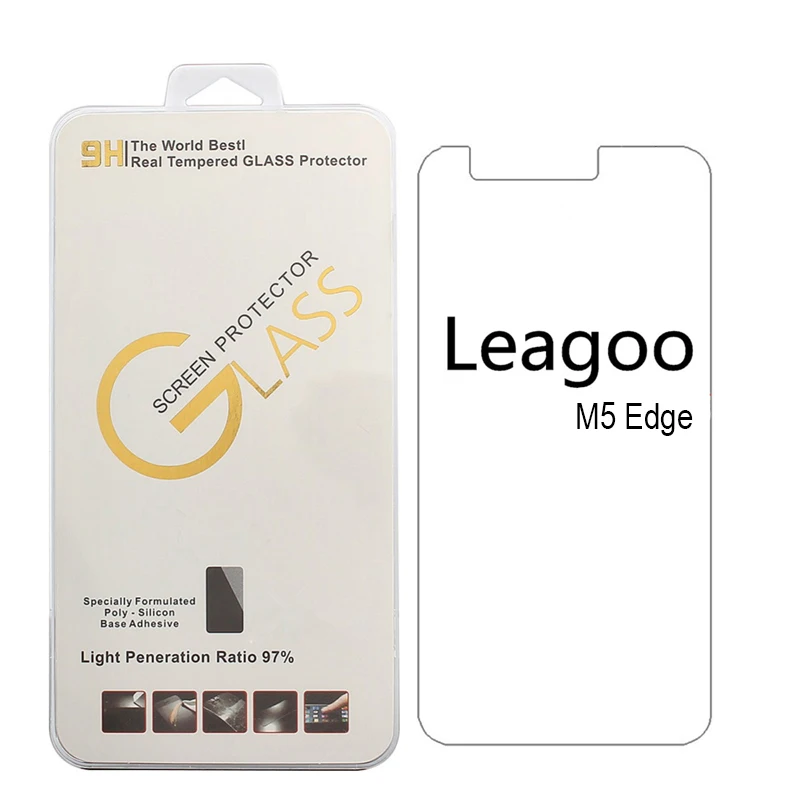 Закаленное стекло 9H 2.5D для Leagoo M5 Edge Высококачественная Защитная пленка с белыми
