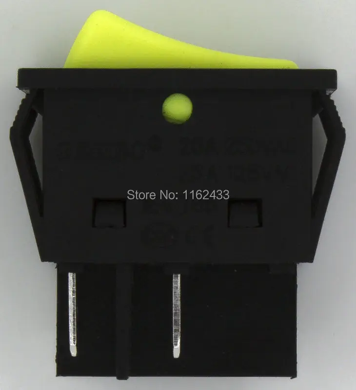 KCD4 201 2 перфорированный 30x22 мм 20A 4 контактный вкл выкл лодочный кулисный