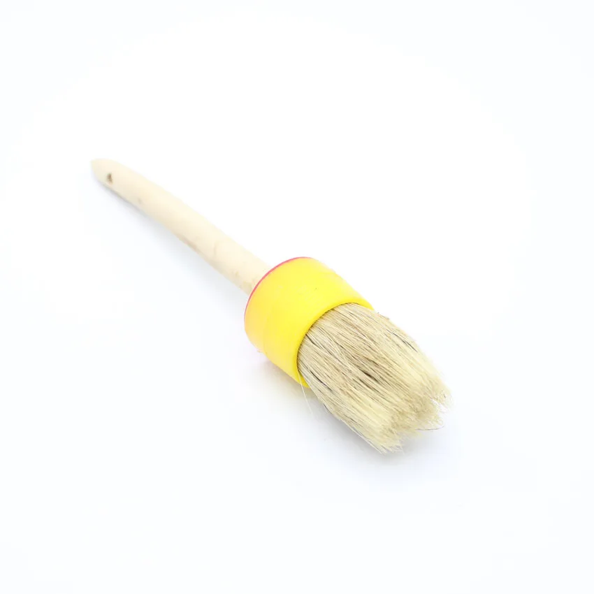 Car Cleaning Tool Natural Boar Hair Detailing Brushes Set For Interior Gap Rims Dashboard Wheel Air Vent Trim | Автомобили и