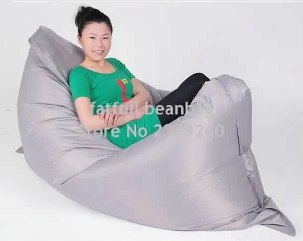 Cover only No Filler - dark grey fatball lazy boy beanbag chair with waterproof polyester never tear bean bag sleeping | Мебель
