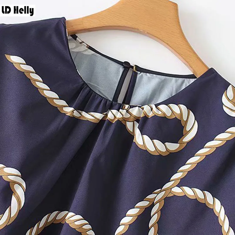 Женская блузка с круглым вырезом LD Helly Повседневная Блузка коротким рукавом