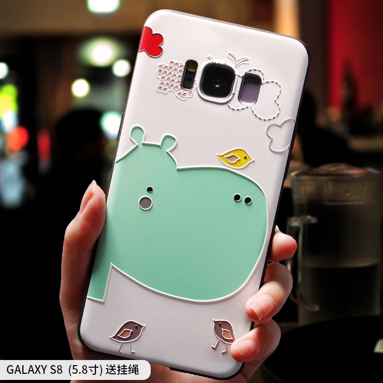Чехол для Samsung S8 PLUS s8plus с рельефным рисунком граффити сова кролик Бегемот Лев Слон