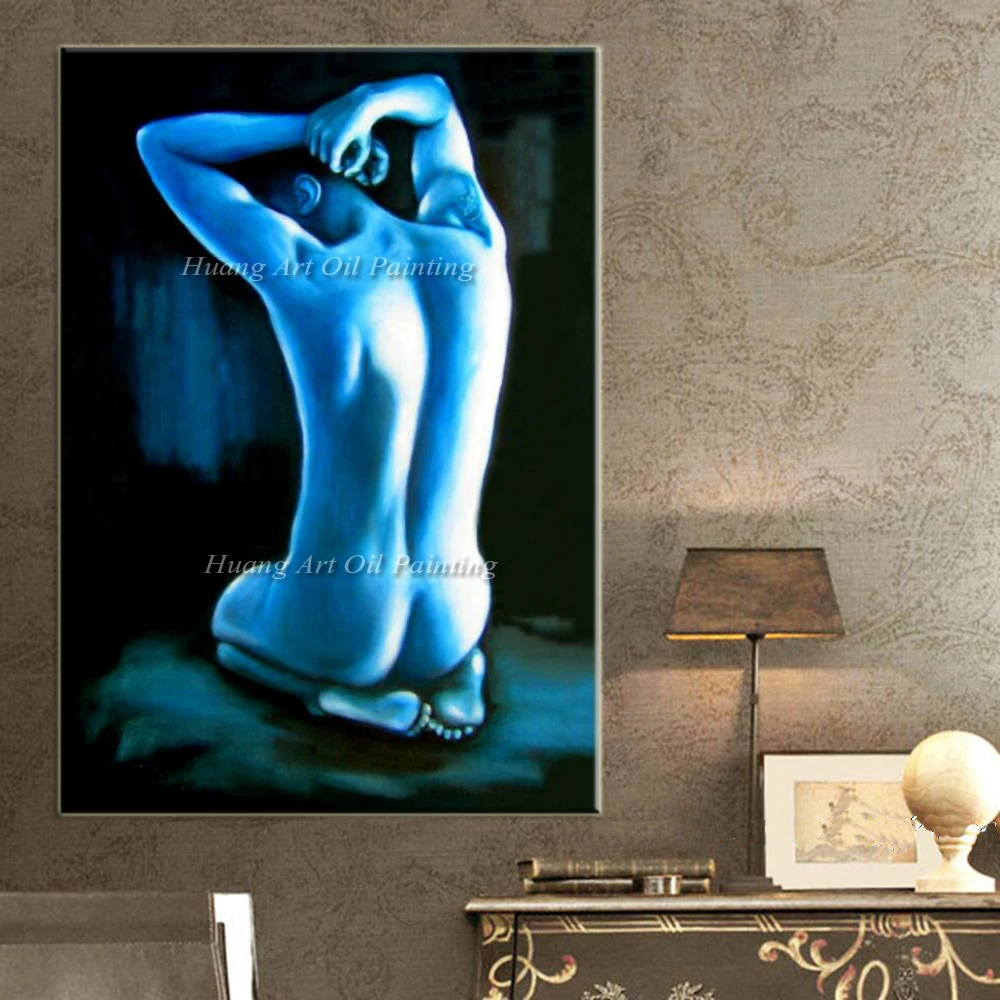 Ручная работа современная абстрактная каллиграфическая живопись секс картина