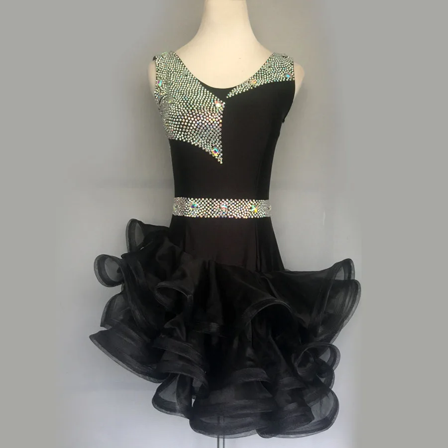 Новинка 2018 платье для латиноамериканских танцев женское соревнований лучшего