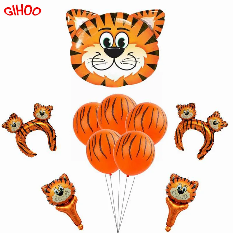GIHOO 10 шт. джунгли с тигровым анимальным принтом обезьяна зеброй и жирафом