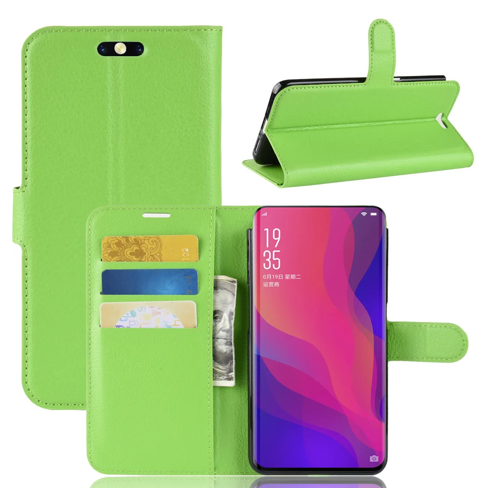 Чехол Find X для OPPO кожаный чехол книжка с отделением карт личи рисунком защитный