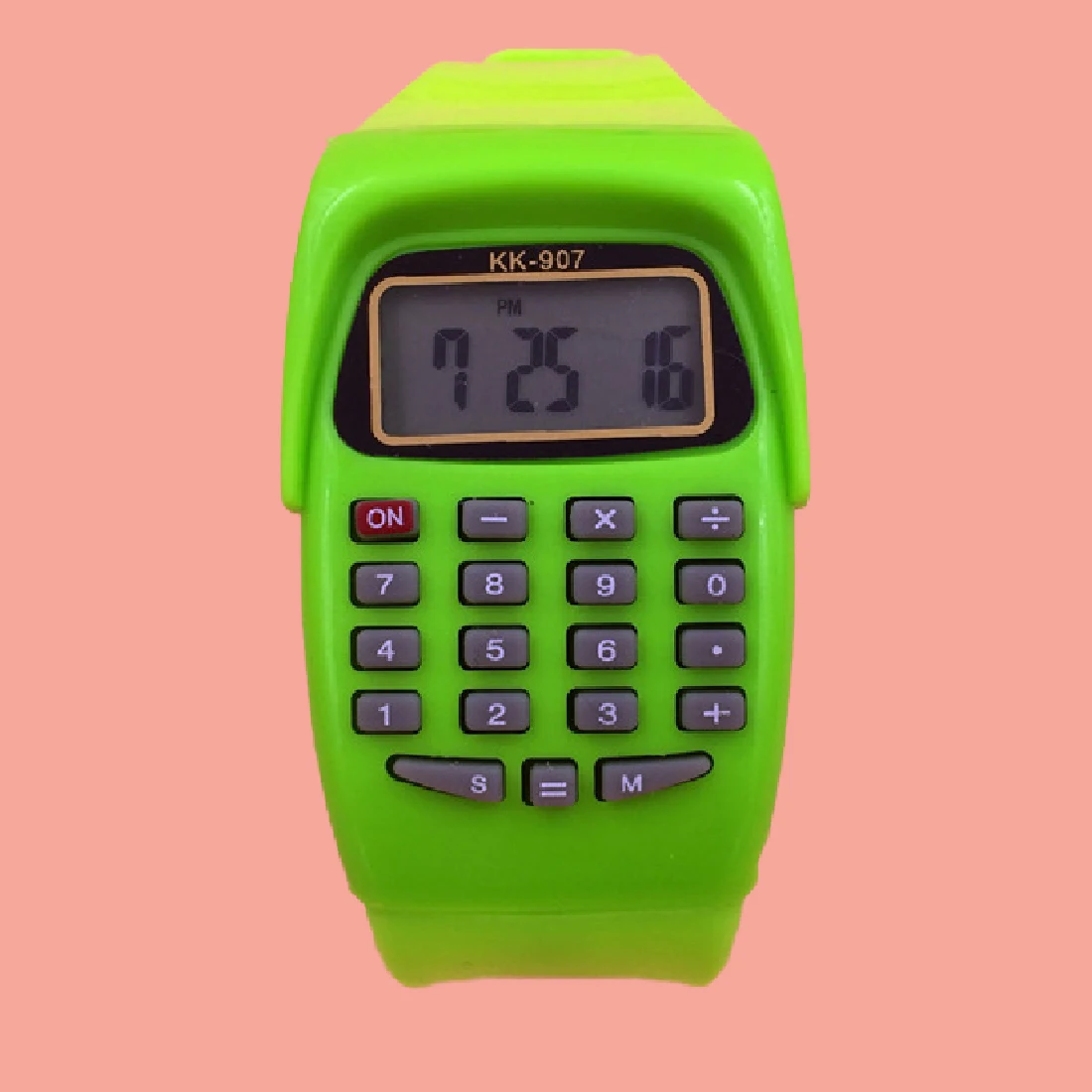 8 Цифровой Calculadora с светодиодный функцией часов, повседневные силиконовые спортивные часы для детей, для мальчиков и девочек, многофункциональные